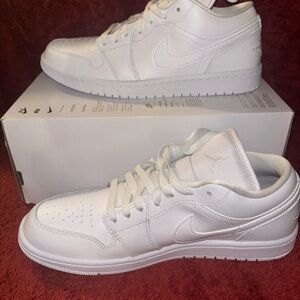 10w air Jordan 1 low White/white